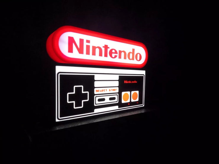 Nintendo Logo & Controller Light Box - 25x17cm