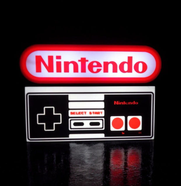 Nintendo Logo & Controller Light Box - 25x17cm