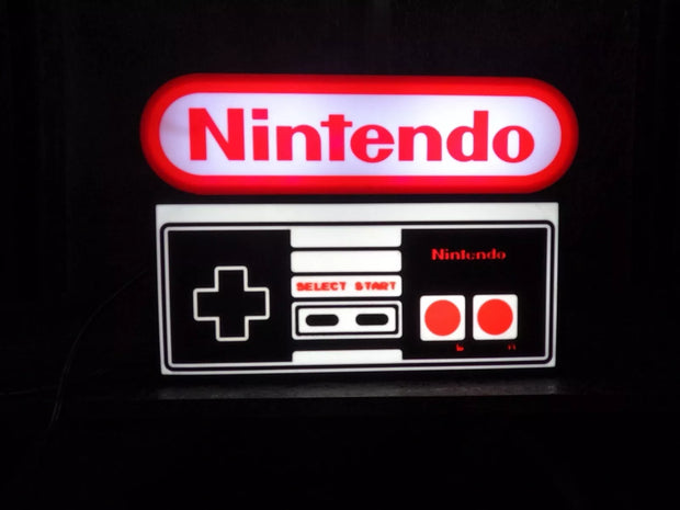 Nintendo Logo & Controller Light Box - 25x17cm